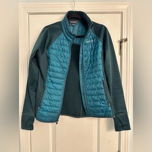 Eddie Bauer Women's Blue and Dark Green Ski Jacket